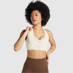Gymshark Whitney Mesh Sports Bra in Unbleached